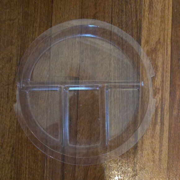 Vintage Sewing Basket Floral Lid & Lining Includes Plastic Organizer Legs Round - Picture 6 of 12